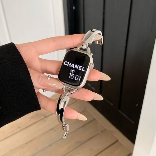 Metal Bracelet Strap For Watch Series 8 7 6 Se 5 4 45mm 44mm 42mm Luxury Bend D Band Iwatch Ultra 49mm 40mm 38mm