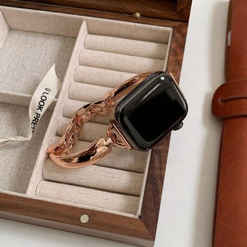 Metal Bracelet Strap For Watch Series 8 7 6 Se 5 4 45mm 44mm 42mm Luxury Bend D Band Iwatch Ultra 49mm 40mm 38mm