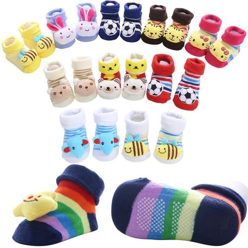 Newborns Kids Children's Socks for Girls Boys Non-slip Print Cotton Toddler Baby Socks Infant Short Socks Clothing