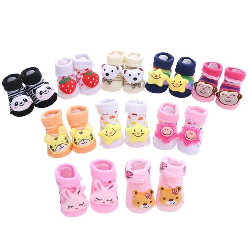 Newborns Kids Children's Socks for Girls Boys Non-slip Print Cotton Toddler Baby Socks Infant Short Socks Clothing