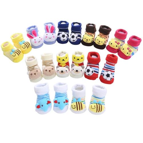 Newborns Kids Children's Socks for Girls Boys Non-slip Print Cotton Toddler Baby Socks Infant Short Socks Clothing