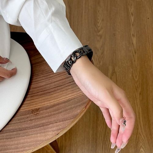 Metal Strap For Mi Band 8 7 6 5 4 3 Denim Chain Stainless Steel Bracelet For Miband 5 6 4 3 Replacement Wristband