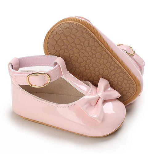 Spring And Autumn 0-1 Year Old Girl Baby Princess Shoes Soft Rubber Bottom Anti Slip Wear Resistant Flat Bottom Single Shoes