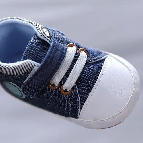 Baby Boys Fashion Canvas Sneakers Newborn Soft Sole Comfortable Walking Shoes 0-18M