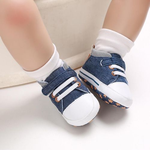 Baby Boys Fashion Canvas Sneakers Newborn Soft Sole Comfortable Walking Shoes 0-18M