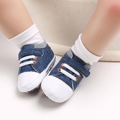 Baby Boys Fashion Canvas Sneakers Newborn Soft Sole Comfortable Walking Shoes 0-18M