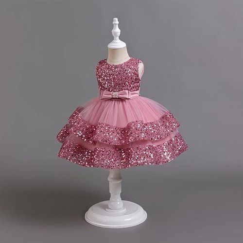 Baby Girl Pageant Dress Sequins Princess Dress Toddler Flower Wedding Birthday Party Gown Dresses 12 Months-4 Years