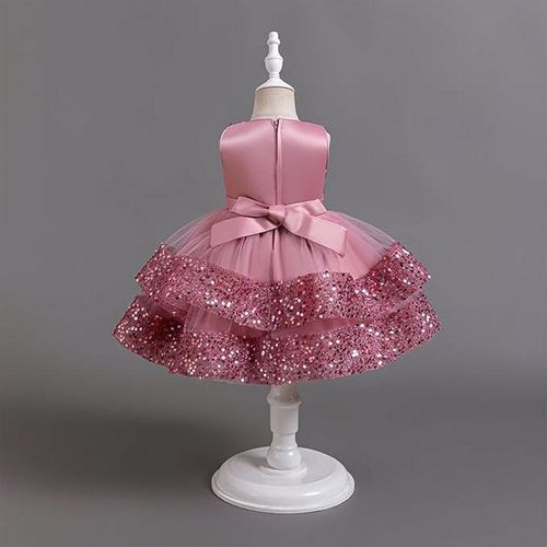 Baby Girl Pageant Dress Sequins Princess Dress Toddler Flower Wedding Birthday Party Gown Dresses 12 Months-4 Years