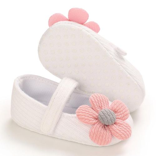 Baby Flower Princess Flat Shoes Newborn Soft Cloth Sole Lightweight Walking Shoes