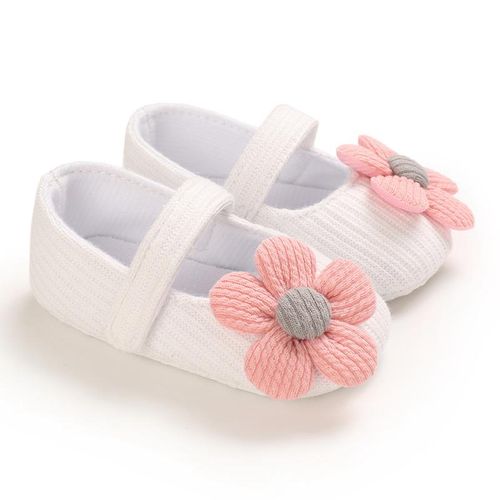Baby Flower Princess Flat Shoes Newborn Soft Cloth Sole Lightweight Walking Shoes