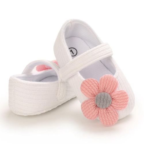 Baby Flower Princess Flat Shoes Newborn Soft Cloth Sole Lightweight Walking Shoes