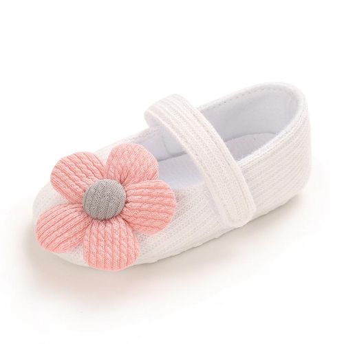 Baby Flower Princess Flat Shoes Newborn Soft Cloth Sole Lightweight Walking Shoes