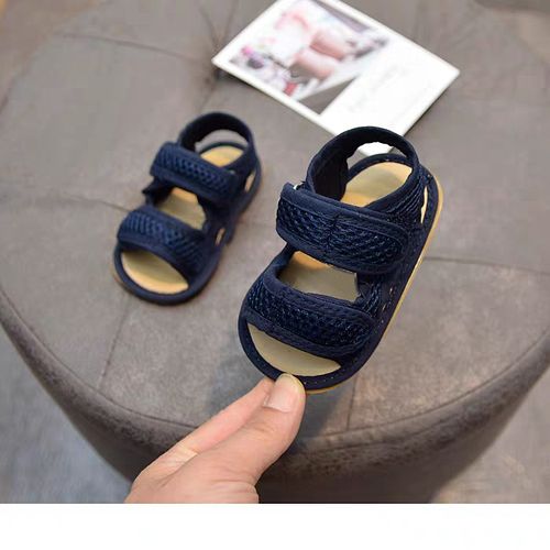 Summer Newborn 0-1 Year Old Baby Sandals Lightweight Walking Shoes Soft Rubber Soles Anti Slip Wear-resistant Breathable Mesh Shoes