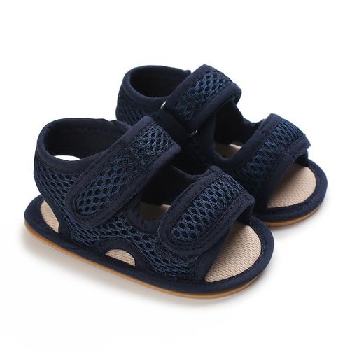 Summer Newborn 0-1 Year Old Baby Sandals Lightweight Walking Shoes Soft Rubber Soles Anti Slip Wear-resistant Breathable Mesh Shoes