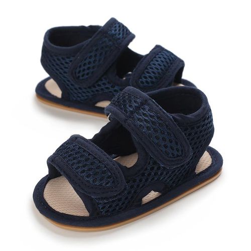 Summer Newborn 0-1 Year Old Baby Sandals Lightweight Walking Shoes Soft Rubber Soles Anti Slip Wear-resistant Breathable Mesh Shoes