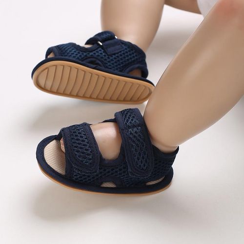 Summer Newborn 0-1 Year Old Baby Sandals Lightweight Walking Shoes Soft Rubber Soles Anti Slip Wear-resistant Breathable Mesh Shoes