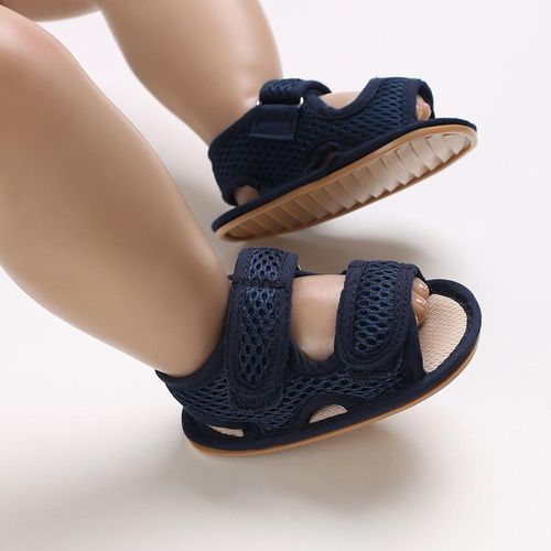 Summer Newborn 0-1 Year Old Baby Sandals Lightweight Walking Shoes Soft Rubber Soles Anti Slip Wear-resistant Breathable Mesh Shoes