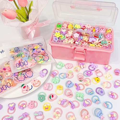 Cartoon Children's Rubber Band Cute Girl Baby Hair Tie High Elasticity Hair Friendly String Thumb Hair Ring Hair Accessories Female