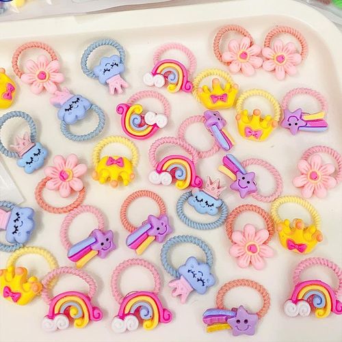 Cartoon Children's Rubber Band Cute Girl Baby Hair Tie High Elasticity Hair Friendly String Thumb Hair Ring Hair Accessories Female