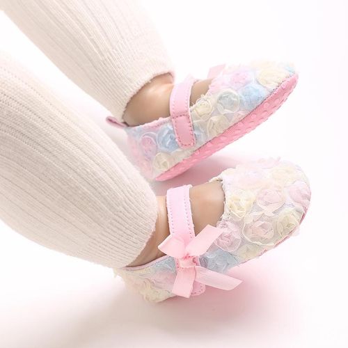 Fashion Baby Bow Flat Shoes Newborn Soft Soled Comfortable Walking Shoes