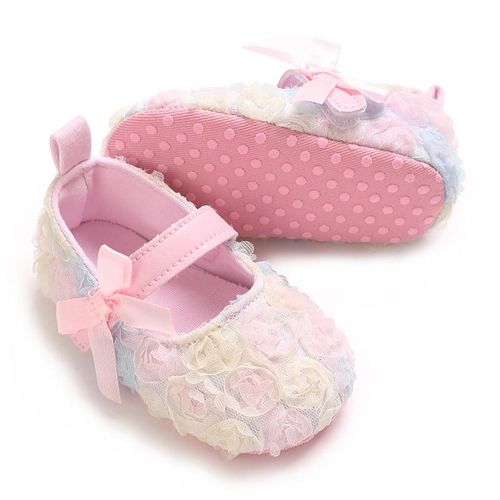 Fashion Baby Bow Flat Shoes Newborn Soft Soled Comfortable Walking Shoes