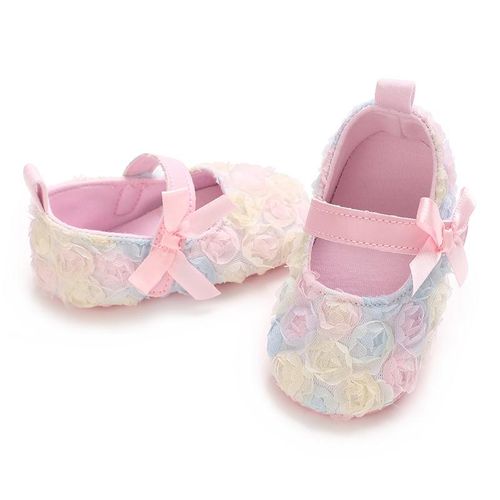 Fashion Baby Bow Flat Shoes Newborn Soft Soled Comfortable Walking Shoes