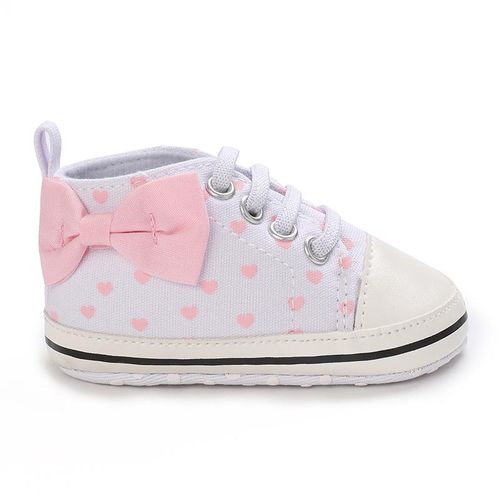 Newborn Baby Girls Canvas Sneaker Soft Anti-Slip Sole First Walkers