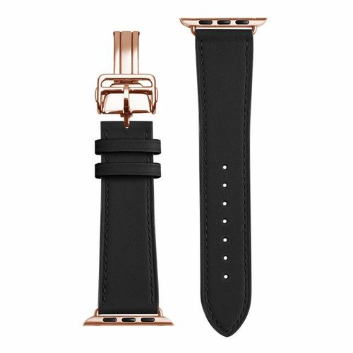 Rose Gold Genuine Single Tour Deployment Watch Band For Watch 6 5 4 3 38-44mm Strap For Iwatch Band Fran-19bd
