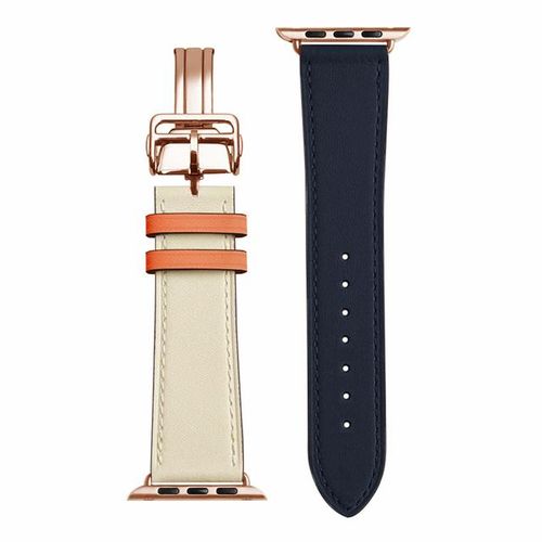 Rose Gold Genuine Single Tour Deployment Watch Band For Watch 6 5 4 3 38-44mm Strap For Iwatch Band Fran-19bd