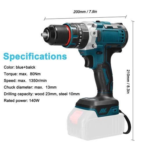 13mm Rechargeable Brushless Motor Electric Impact Drill