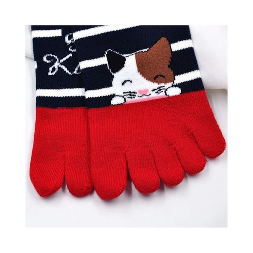 A Pair Kids Toe Socks - Multicolor/Multi-Pattern