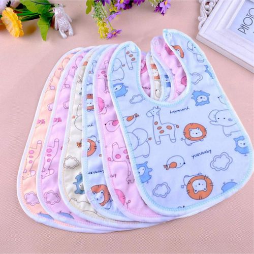 10Pcs Kids Pop Over Bibs - Multicolors
