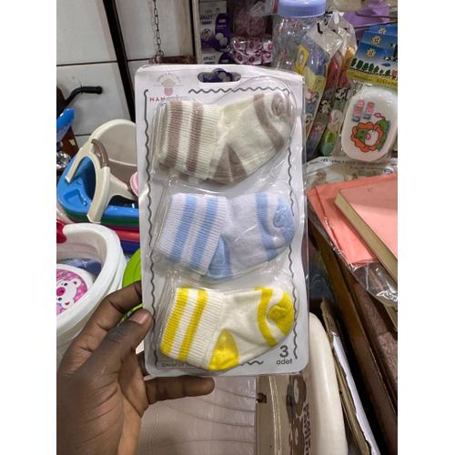Baby 3 Pack Cute & Fit Cotton Stretch Socks For Boys- Multi-Colour