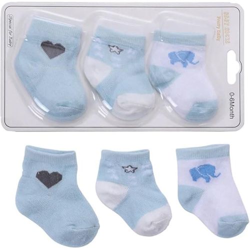 Baby 3 Pack Cute & Fit Cotton Stretch Socks For Boys- Multi-Colour