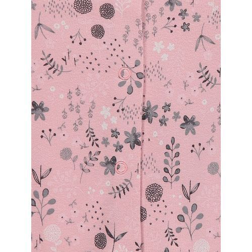 Pastel Ditzy Floral Print Sleepsuits 3 Pack - Pink, Black, White.