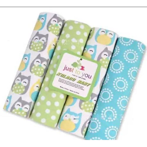 4 Piece Baby Receiving Sheets &ndash; Multi-color