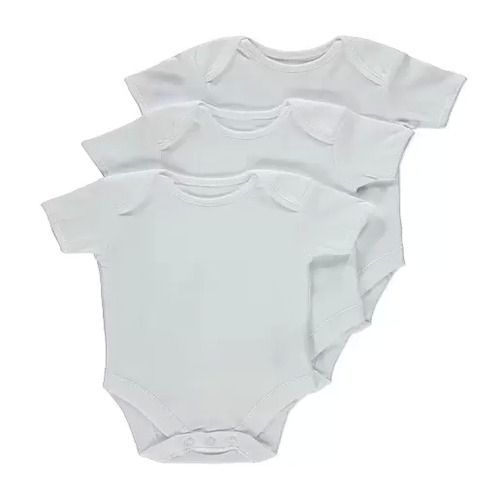 Unisex Plain Bodysuit 3 Pack - White