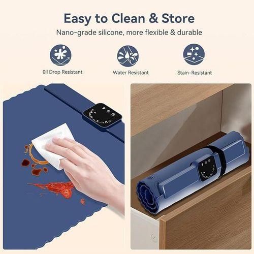 Electric Warming Mat Temperature Control Fast Heating Blue