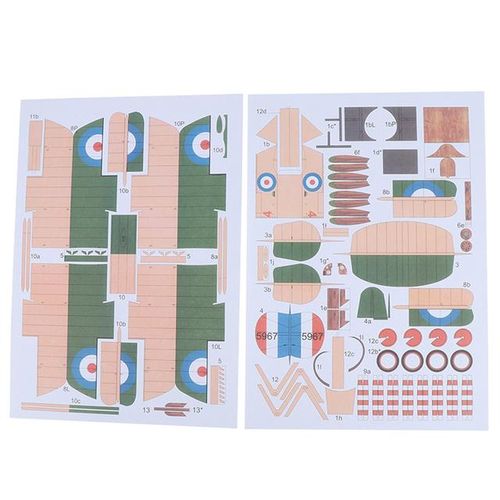1:33 Scale WWI Airco DH.2 British Single-seat Biplane Aircraft Paper Model Kit Hand-made Decoration Model Toys