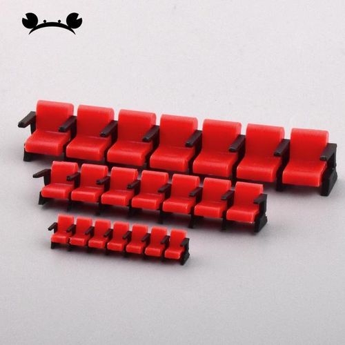 14pcs Cinema Armchair Theater Chair Plastic Chair 1/50 1/75 1/100 scale Miniature City Building Scenery Assembly Model Craft