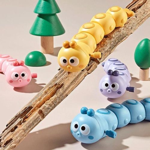 Cartoon Worm Clockwork Crawling Toy Parent Child InteractiveCute Animal Wind Up Toy for Shape Crawling Toy