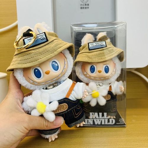 1:1 Labubu Fall In Wild Series Lisa Same The Monsters 17cm Labubu Rag Vinyl Plush Doll Tide Play Pendants Gifts In
