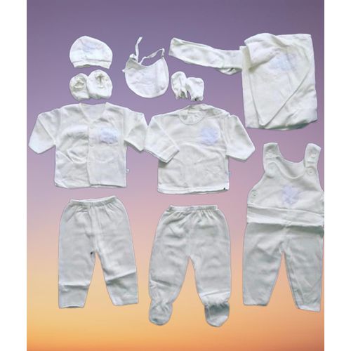 11 Pieces  Baby Clothes Set -White