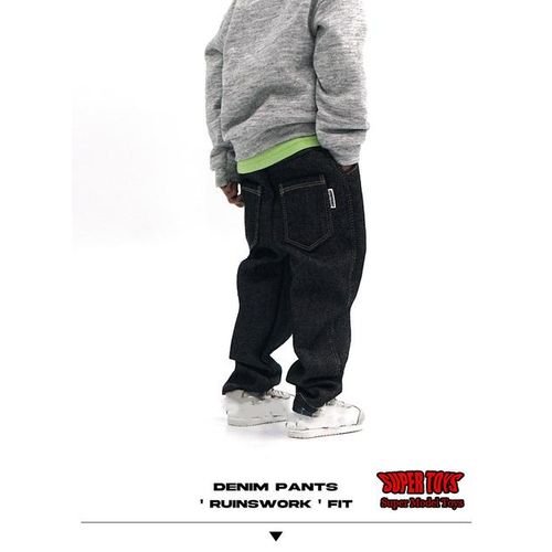 1/6 Trendy Hop Loose Jeans Street Vest Neck Hoodie Pullover Y2K Jean Trousers Shorts Clothes For 12