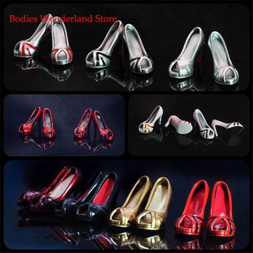 1/6 Scale Fashion Women's Shoes Fish Mouth High-Heel Shoes Court Shoes Model for 12 Inches Tbl Ph Female Action Figure