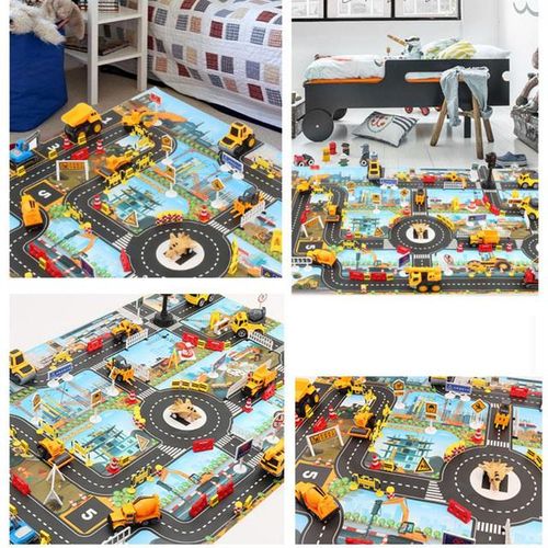 Baby City Traffic Road Kids Toy Parking Lot Roadmap Traffic Signs 83*58cm Climbing Playing Mat Play 9Style Game Mat Carpet