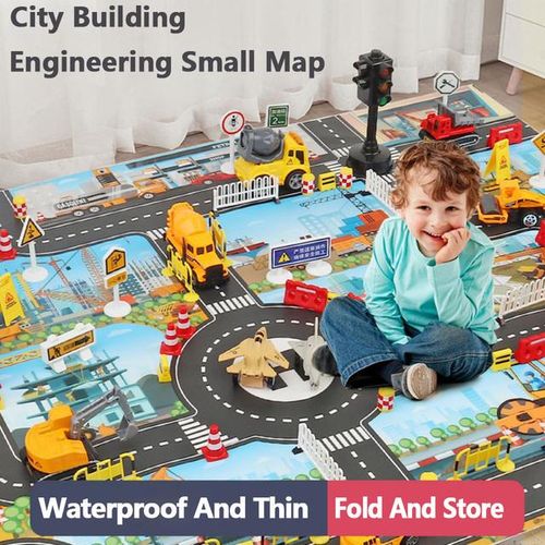 Baby City Traffic Road Kids Toy Parking Lot Roadmap Traffic Signs 83*58cm Climbing Playing Mat Play 9Style Game Mat Carpet