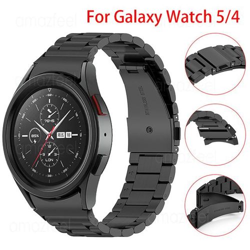 Strap For Galaxy Watch 5 44mm 40mm / Galaxy Watch 5 Pro 45mm Watch 4 No Gaps Metal Bracelets Curved End Adapter