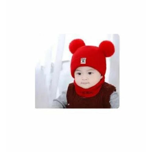 Baby Head Cap With Scarf Kids Head Sock - Multicolor