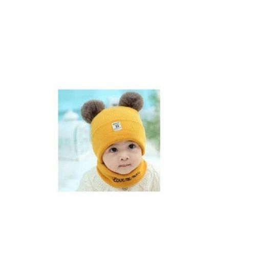 Baby Head Cap With Scarf Kids Head Sock - Multicolor